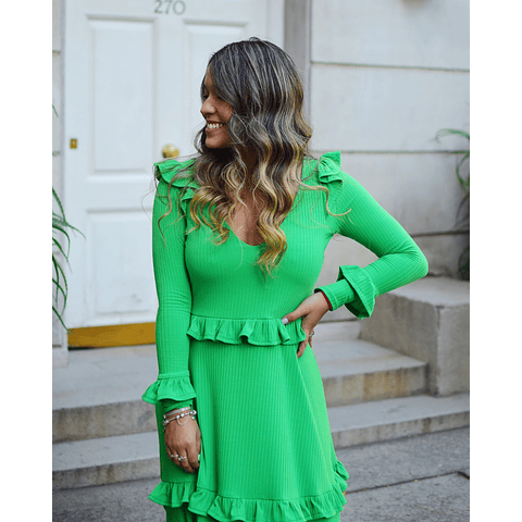 Vestido Violeta verde