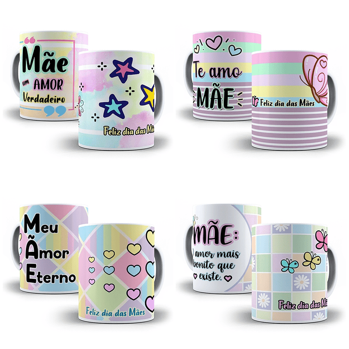 24 Artes para Caneca Caneca e Azulejo Dia das Mães em Photoshop