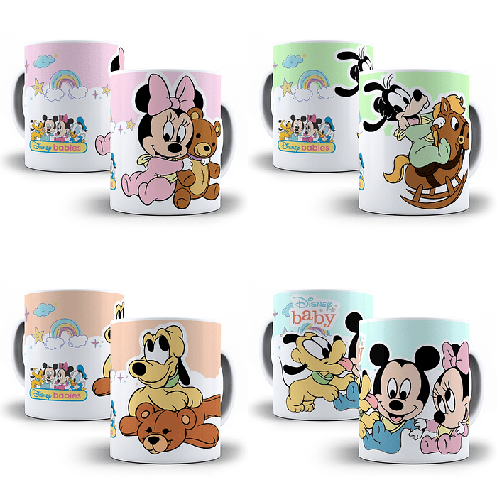 8 Artes para Caneca Disney Baby Arquivo em Jpge/Png