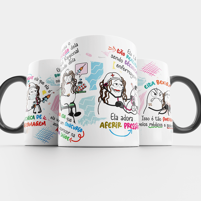 Arte Caneca Deixe ela que ela é técnica de enfermagem Arquivo Png