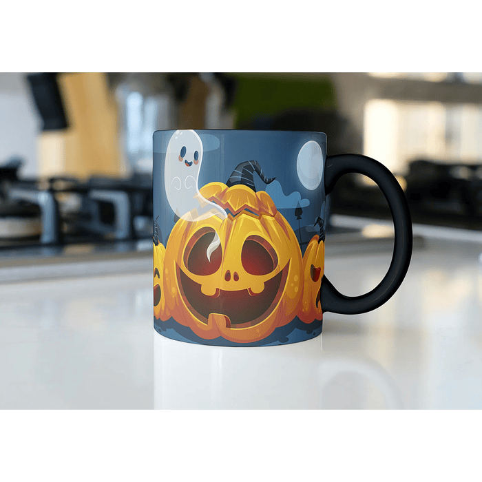 10 Artes para Caneca Halloween Editável Corel Draw + Png