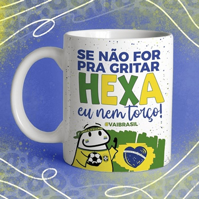 15 Arte Caneca Flork Brasil Torcedor Copa 2022 Arquivos Pdf Editável