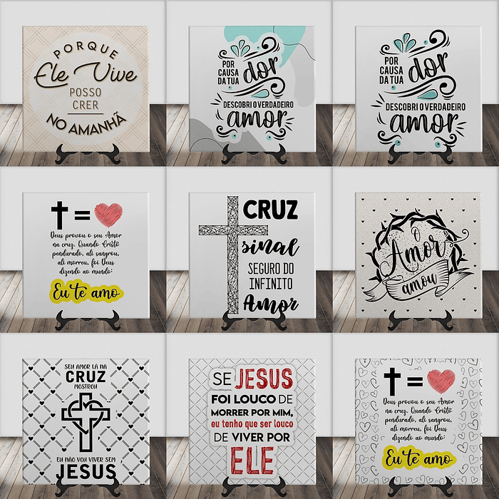 100 Artes para Sublimação Gospel Caneca, Camisa, Almofadas Editável em Corel Draw