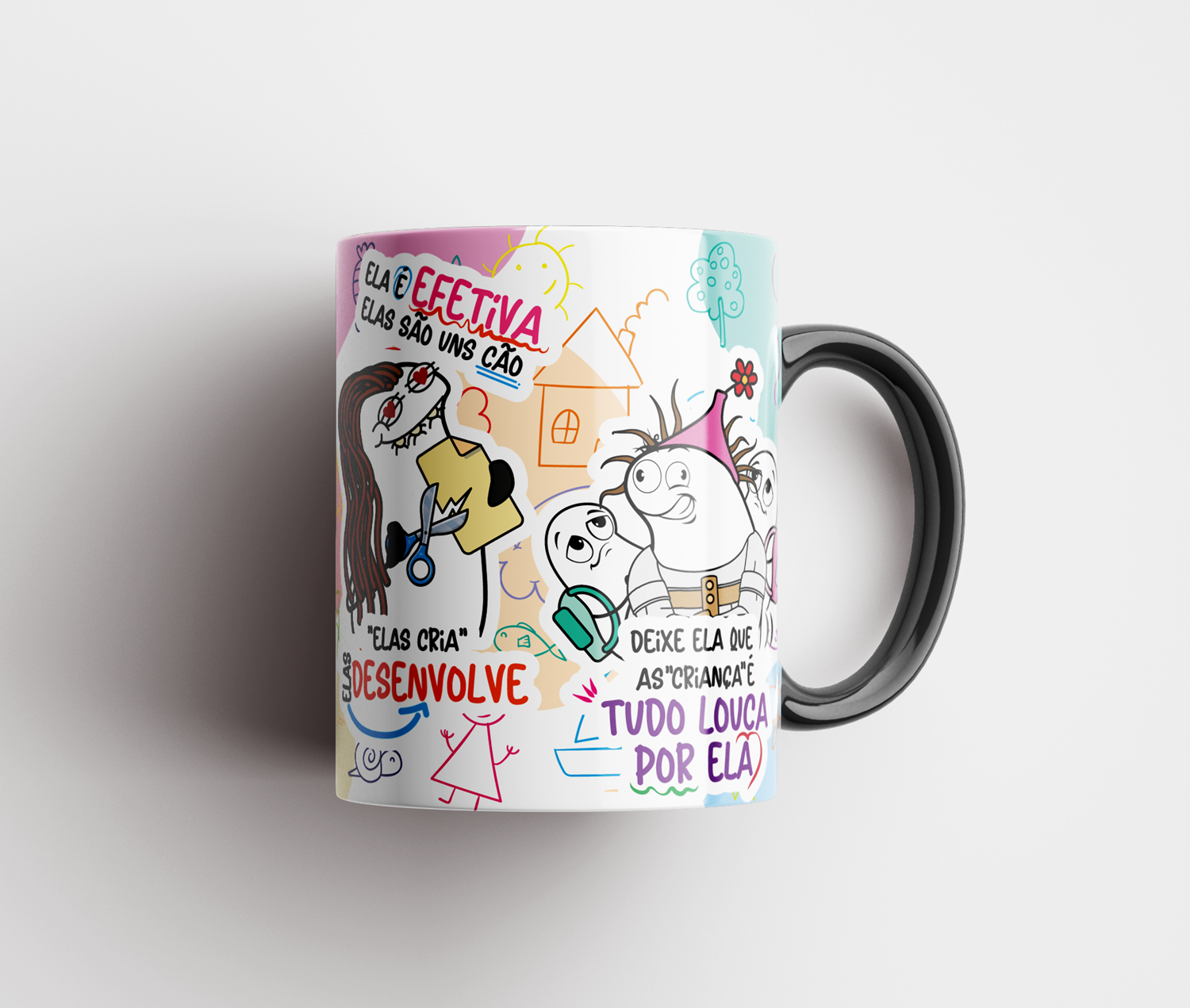 Arte para Caneca Deixe ela que ela é a mãe da recreação - Professora Educadora Arquivo Png 3
