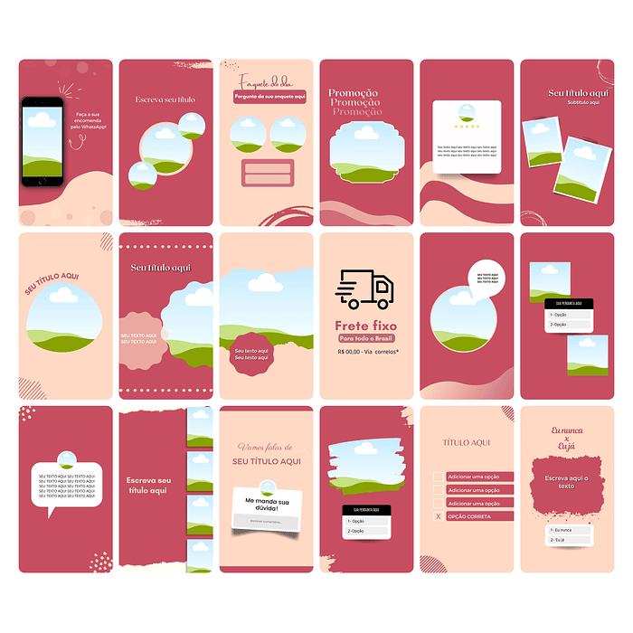 Pack Canva Sublimação Loja de Personalizados Templates Editável 120 Artes Storie