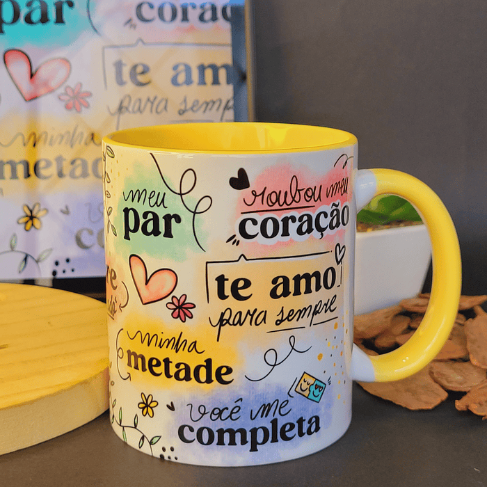 Arte para Caneca Dia dos Namorados Frases Arquivo em Jpg 