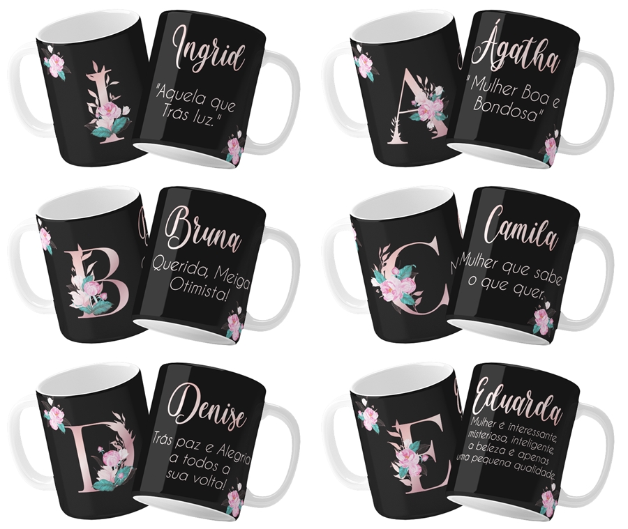 26 Artes Caneca Alfabeto Nomes e Significados Editável em Photoshop 1