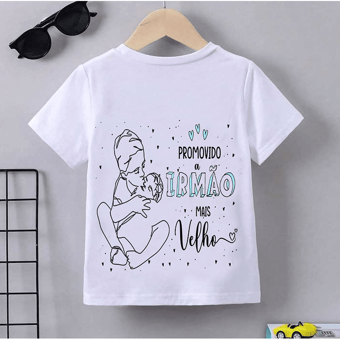 4 Artes Camisa Promovido a Irmão e Irmã Arquivo em CorelDraw