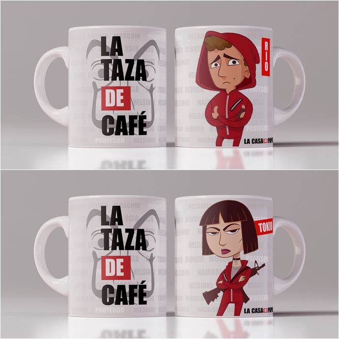 9 Artes Caneca La Casa de Papel Editável em Photoshop 4