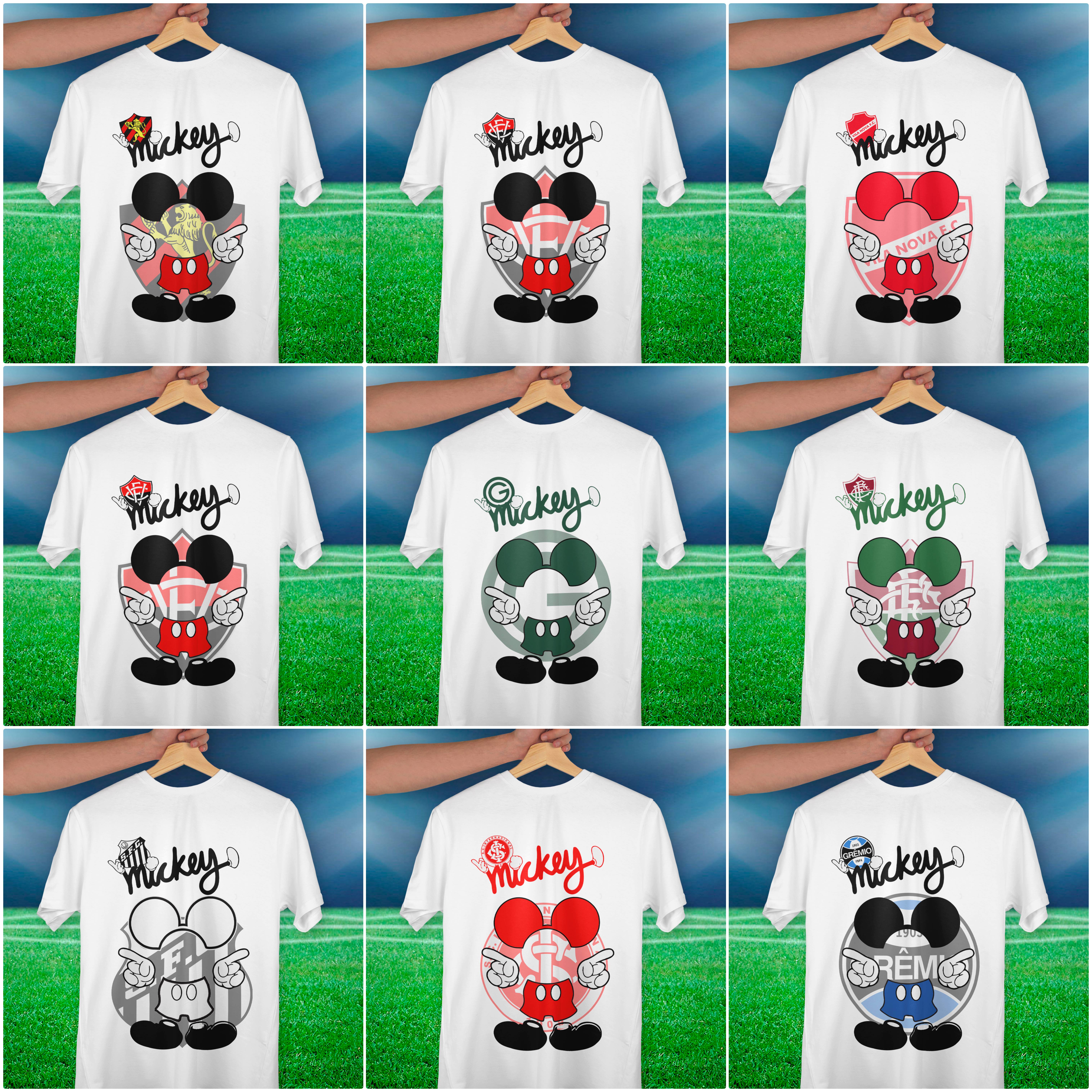 24 Artes Camisa Mickey Times de Futebol  Arquivo em CorelDraw 1