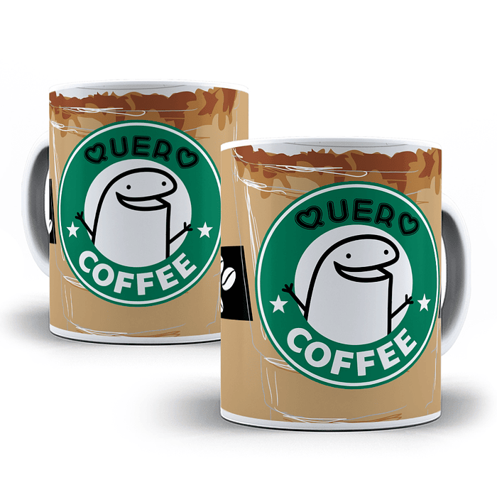 4 Artes Caneca Flork Café Editável Photoshop + Png