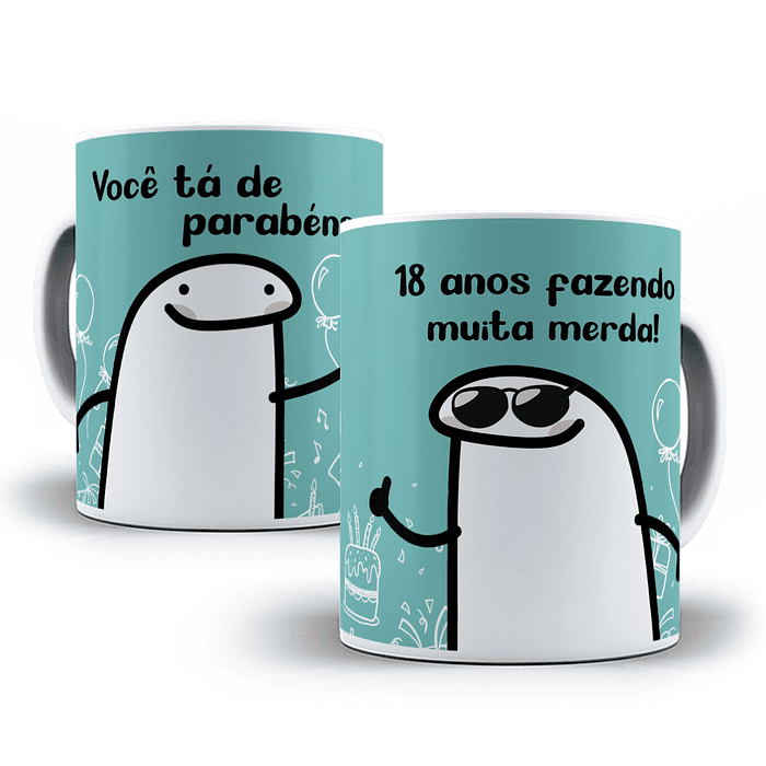 7 Artes Caneca Flork Aniversário Editável Photoshop + Png