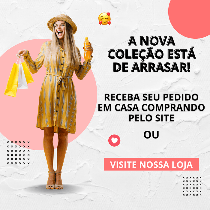 Pack Canva Loja de Roupas Templates Editável 30 Artes + Bônus