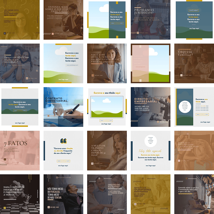 Pack Canva Advogados Templates Editáveis 450 Artes + Bônus