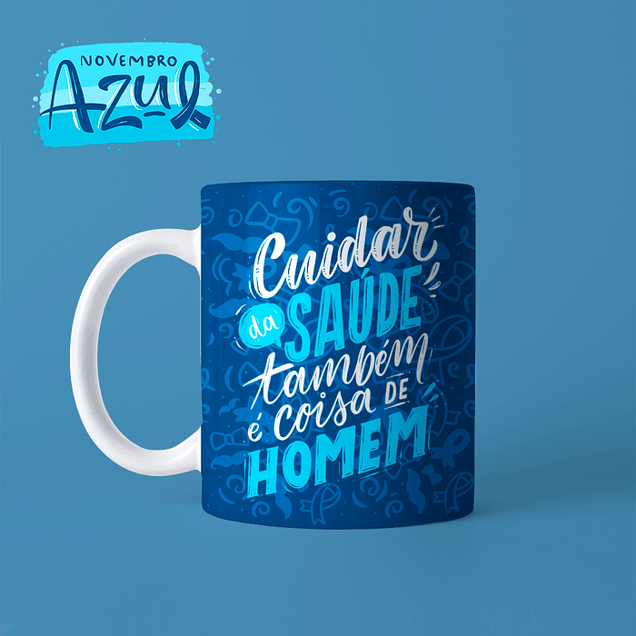 Arte Caneca Camisa Novembro Azul Arquivos Png