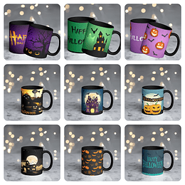 30 Artes para Caneca Halloween Editável Corel Draw + Png