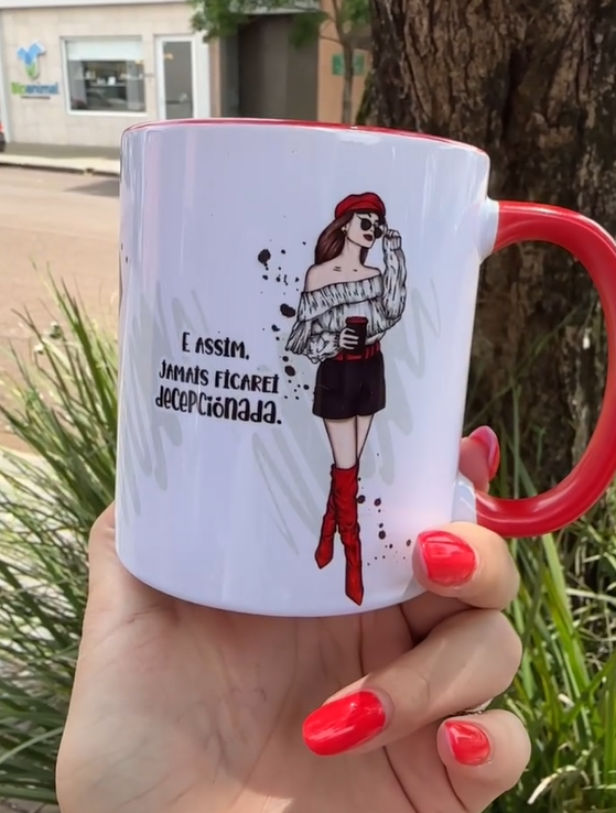 Artes para Caneca Serei a Heroína da Minha Própria História Frases em Corel Draw 3