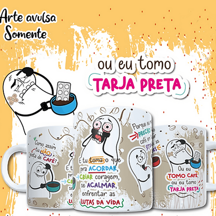 Arte Caneca Como assim tu não gosta de café ou eu tomo tarja preta Png