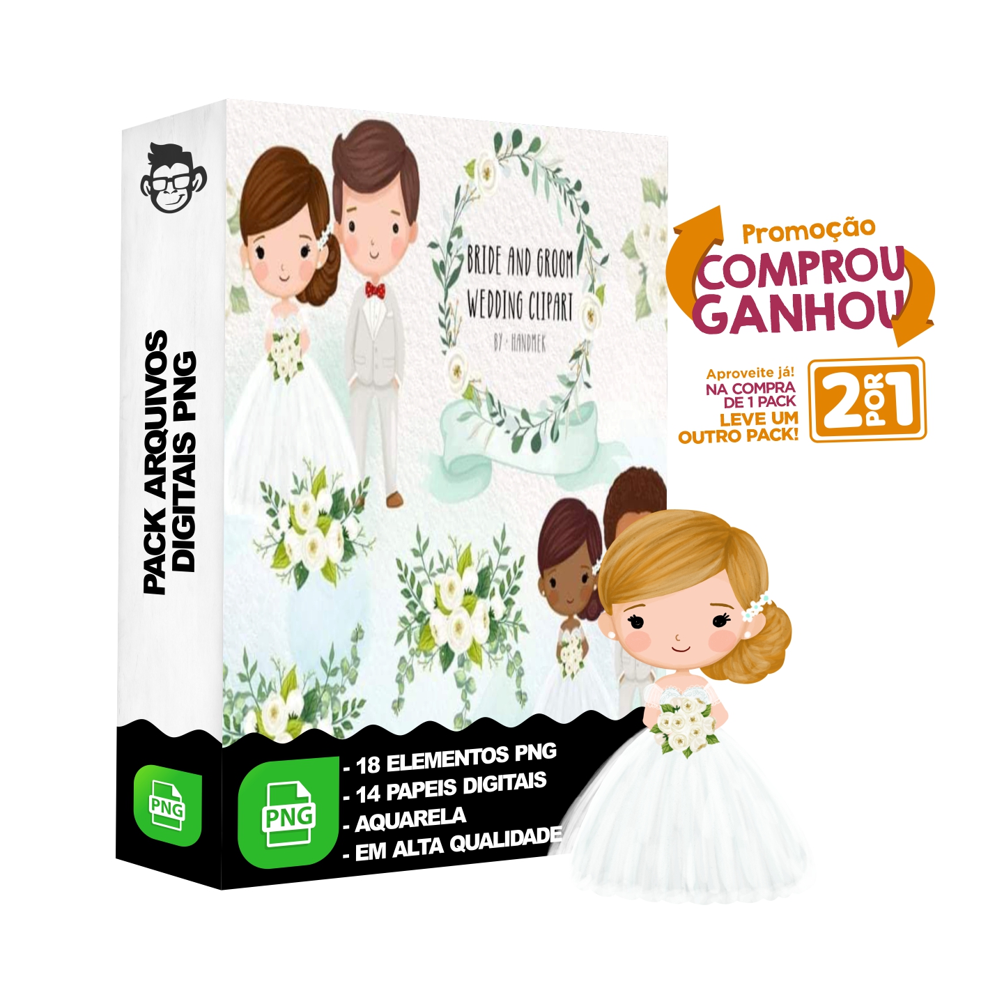 Kit Digital Casamento Cerimonial sem fundo Png 1