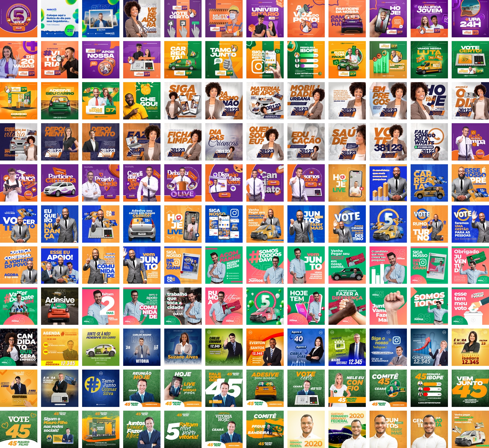 1000 Artes Mídias Sociais Campanha Politica Eleitoral Editáveis Photoshop 2