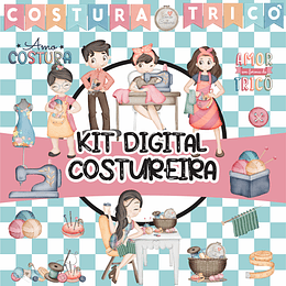 Kit Digital Costureira Costura sem fundo Png