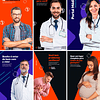 20 Artes Mídias Sociais Clinicas Medicas Consultorio Medico Editáveis Photoshop + Png