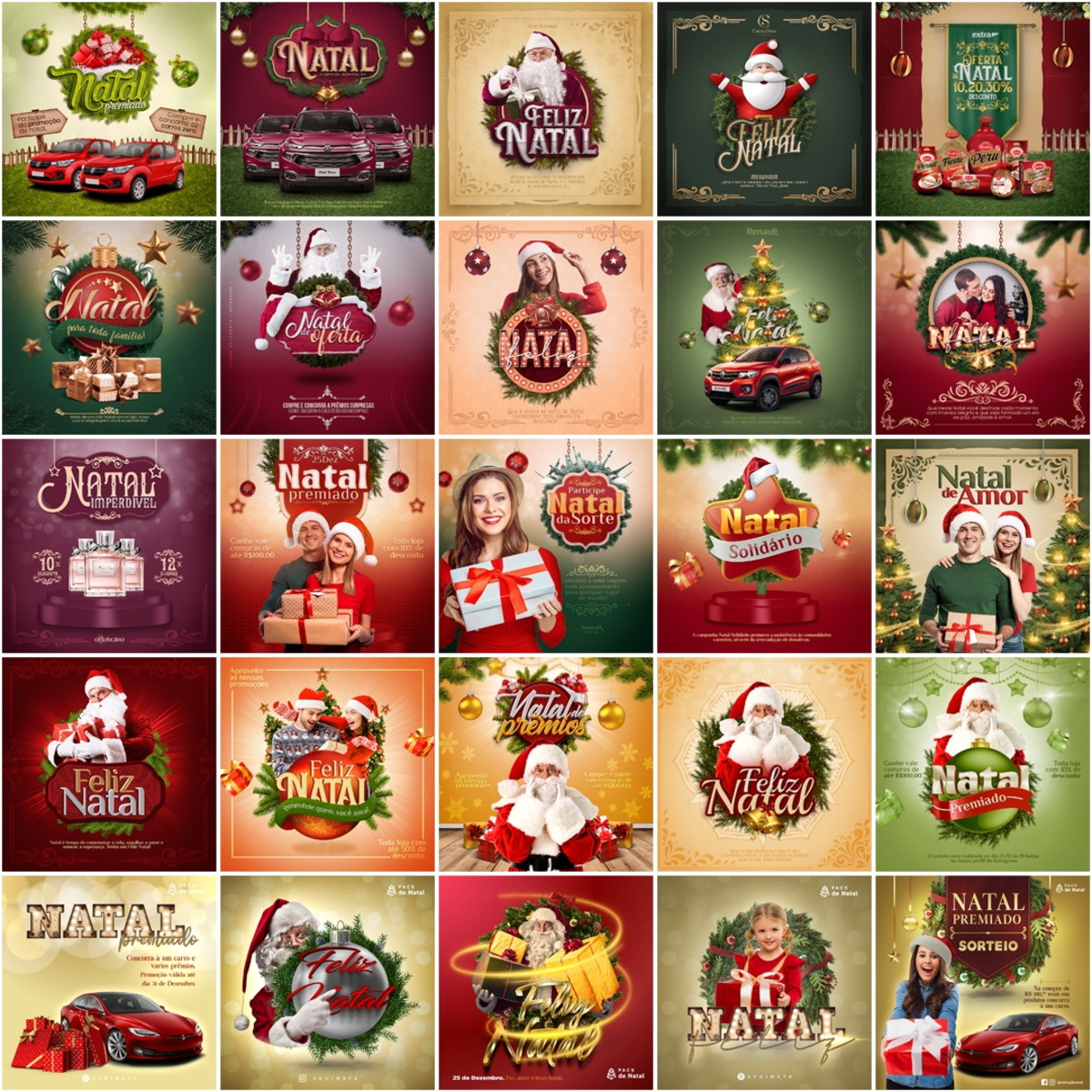 200 Artes Mídias Sociais Natal Editáveis Photoshop 1