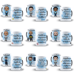 19 Artes Caneca Profissões Masculinas Arquivo Editável Corel Draw + Png