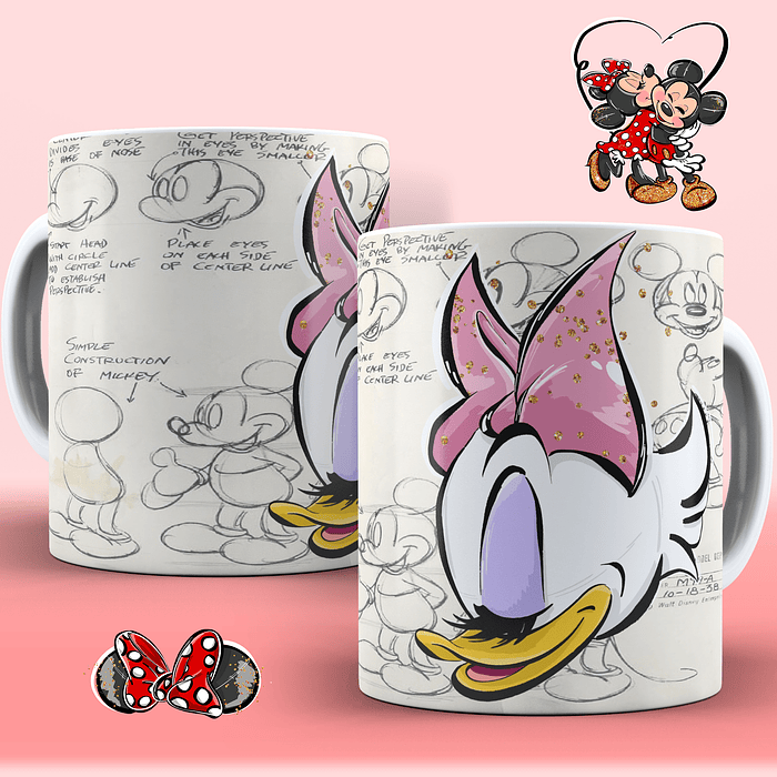 10 Artes para Caneca Mickey Personagens em Corel Draw 