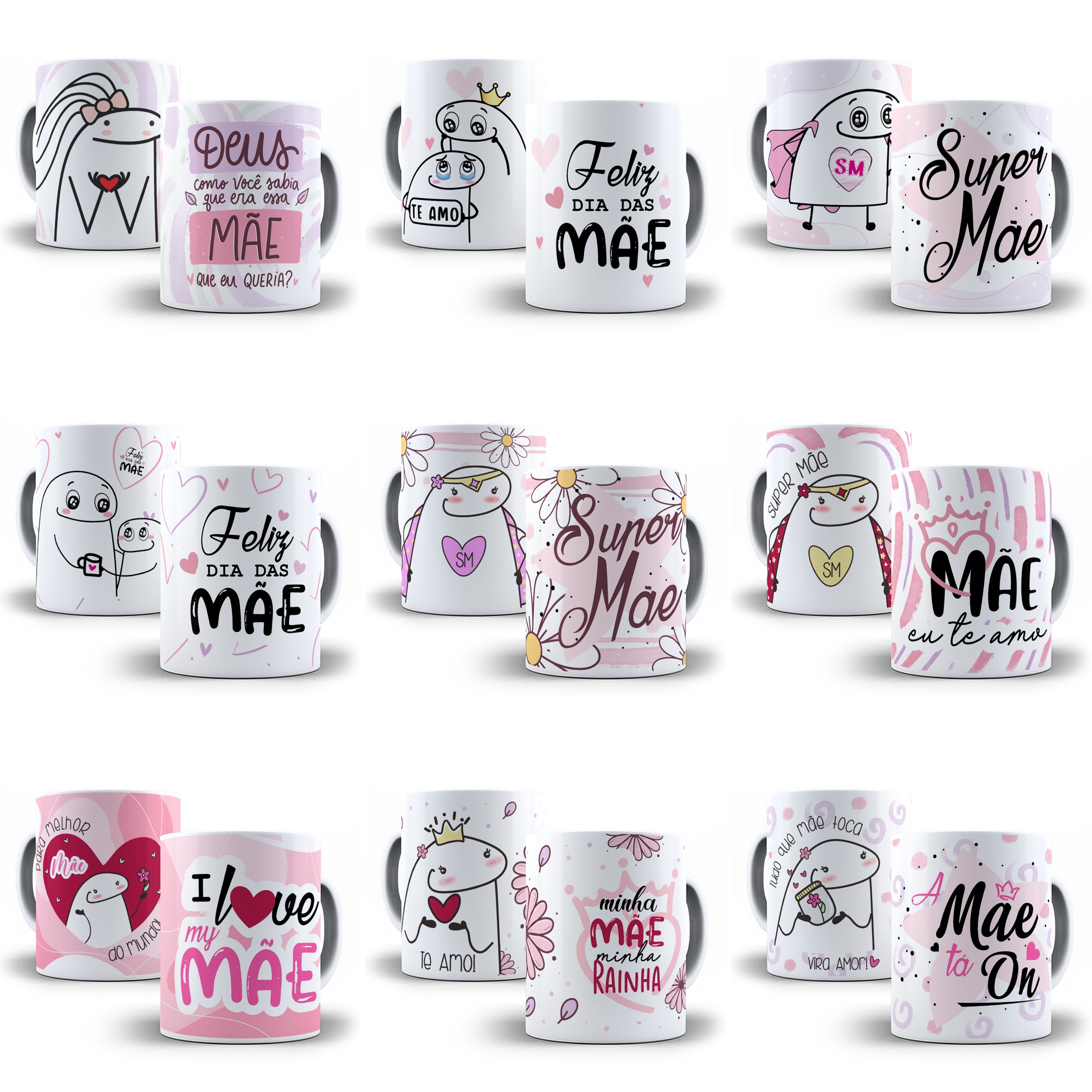 20 Artes Caneca Flork Dia das Mães Arquivos Png e Jpg 1