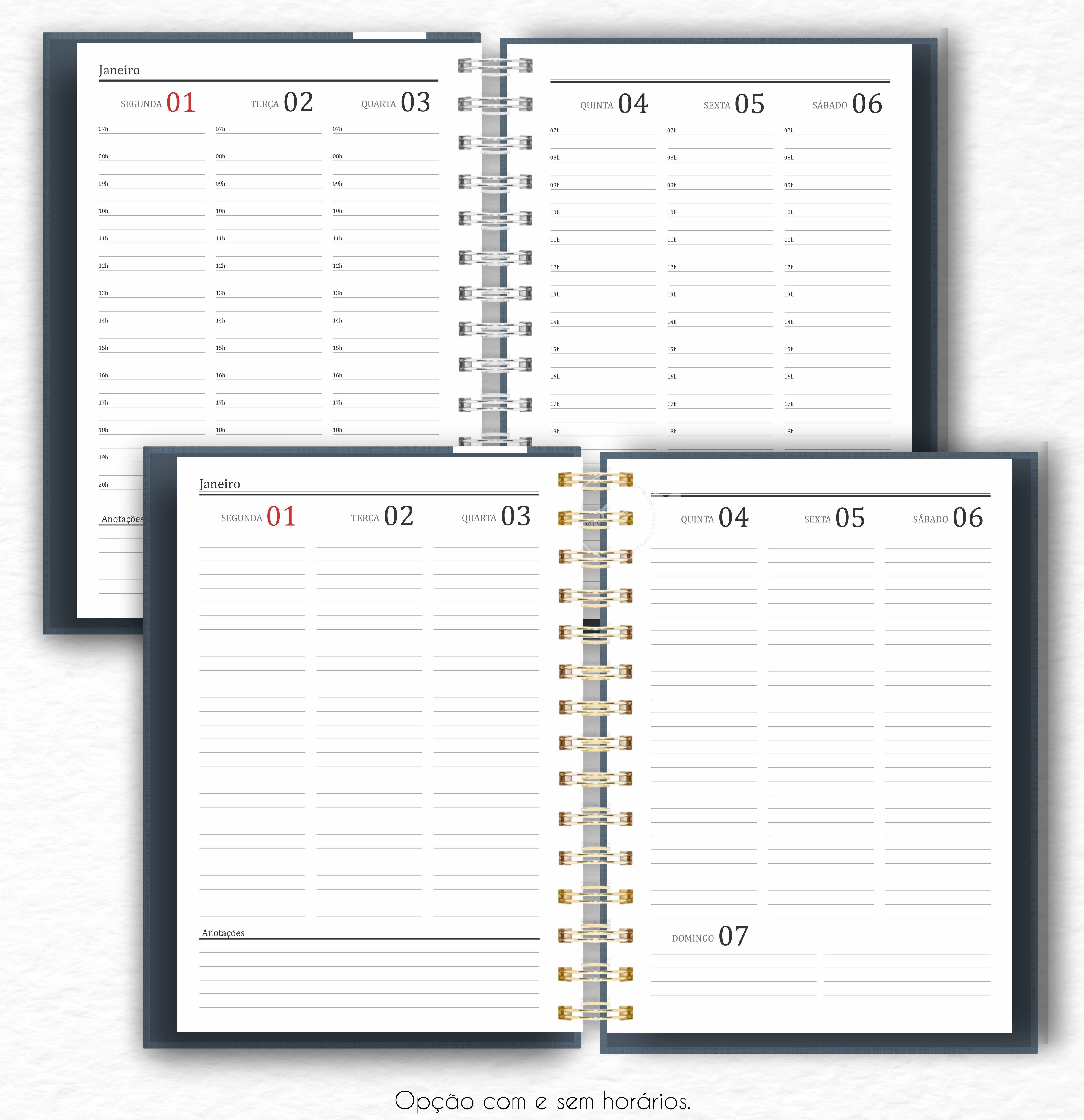 Arquivo Agenda Office Semanal 2024 em Pdf 5