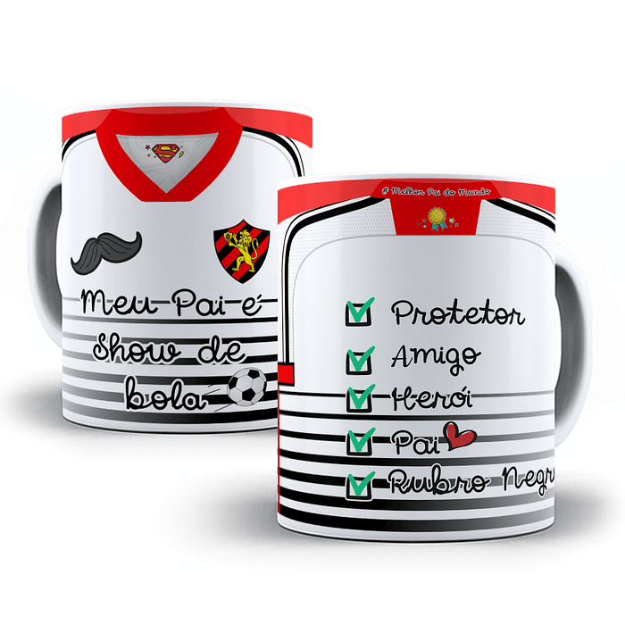 36 Artes Caneca Meu Pai É Show de Bola Times Futebol Editável Corel Draw + Png