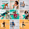 20 Artes Mídias Sociais Personal Trainer Educador Fisico Editáveis Photoshop + Png