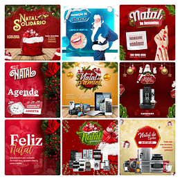 Pack Canva Natal Templates Editável 30 Artes + Bônus