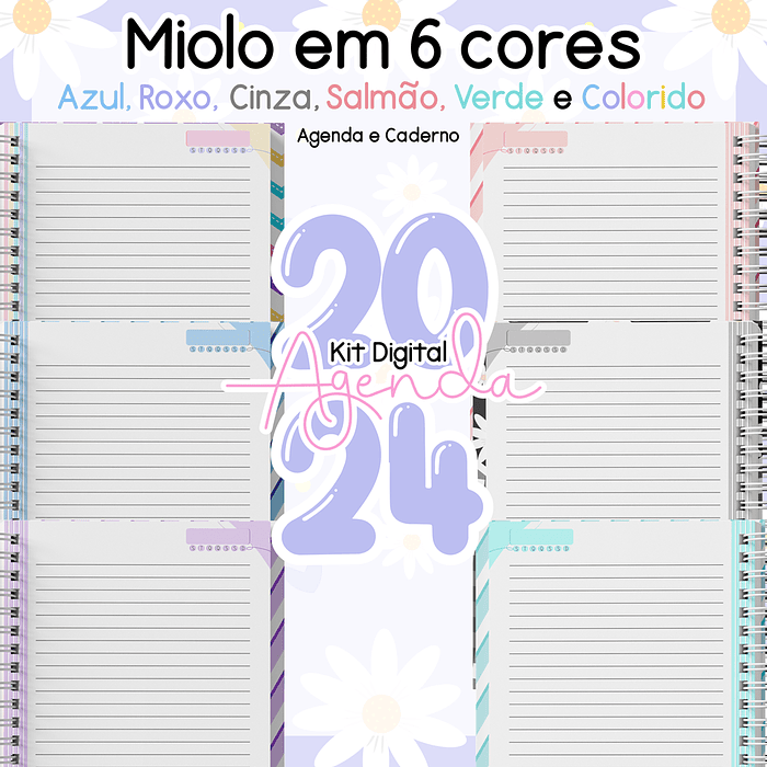 Arquivo Agenda Meninas + Kit 2024 em Pdf 