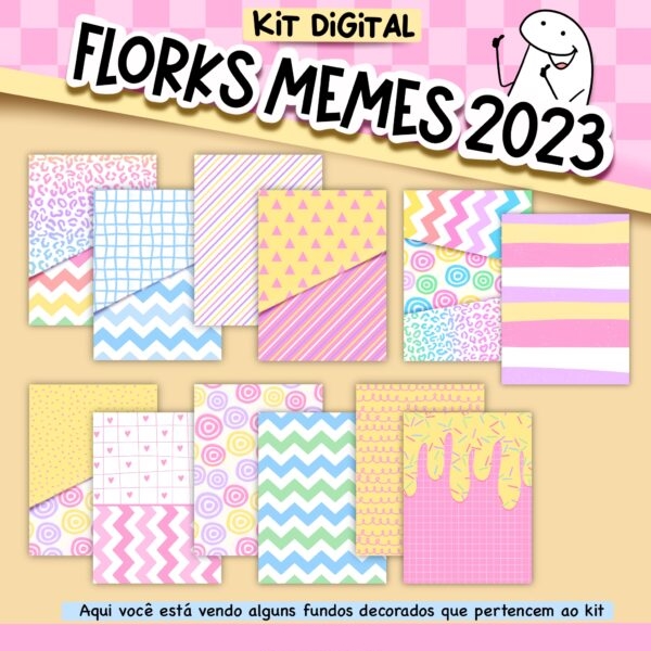 Kit Digital Florks Memes 2023 em Png 6