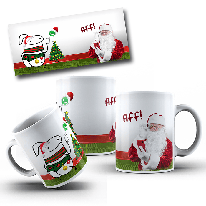 5 Arte para Caneca Flork Natal em Corel Draw