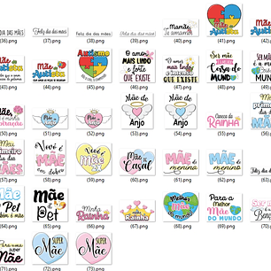 Kit Digital Dia das Mães em Png 