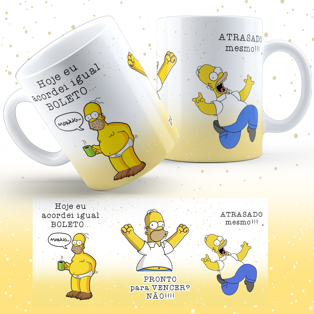 Arte Caneca Os Simpsons Coleção Arquivo Png 1