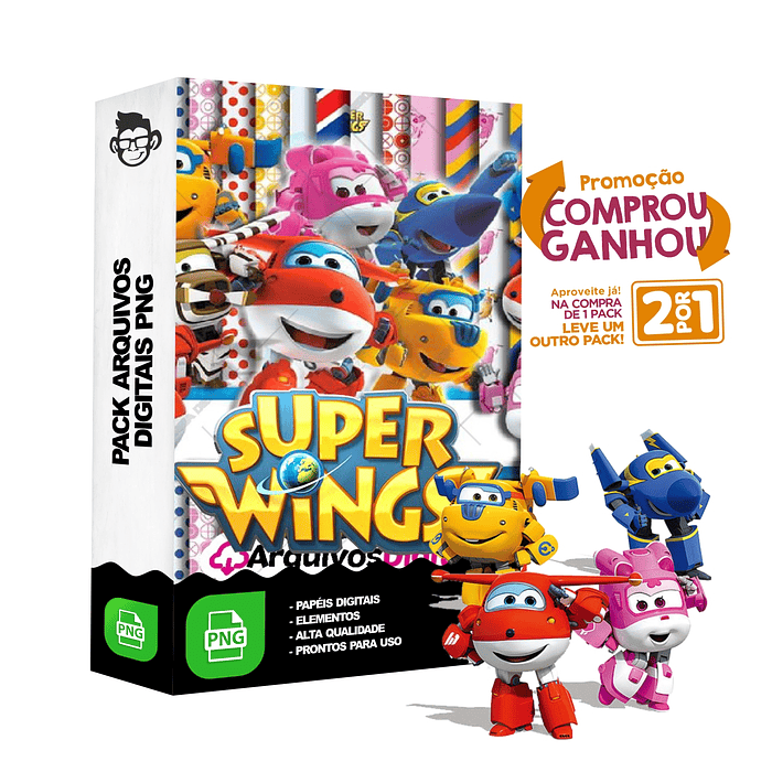 Kit Digital Super Wings sem fundo Png