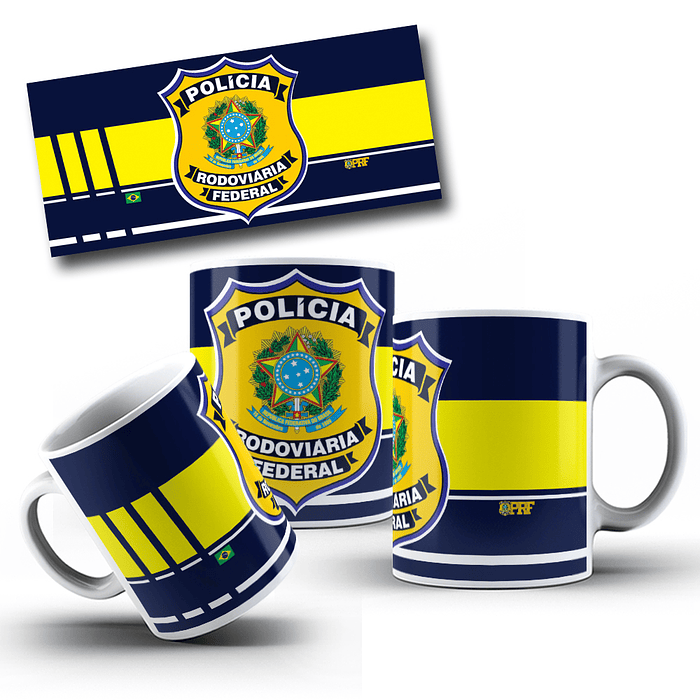 Arte Caneca Policia Federal Arquivo Corel Draw