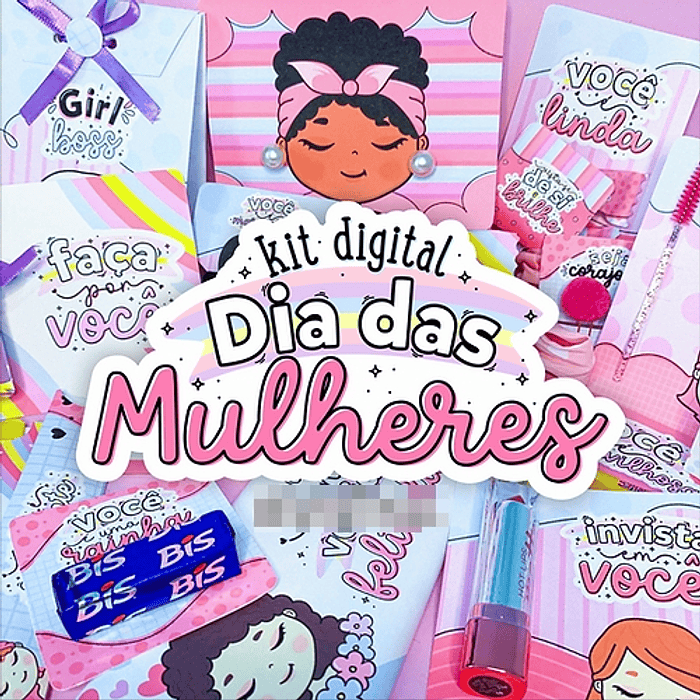 Kit Digital Dia das Mulheres Mimos em Png