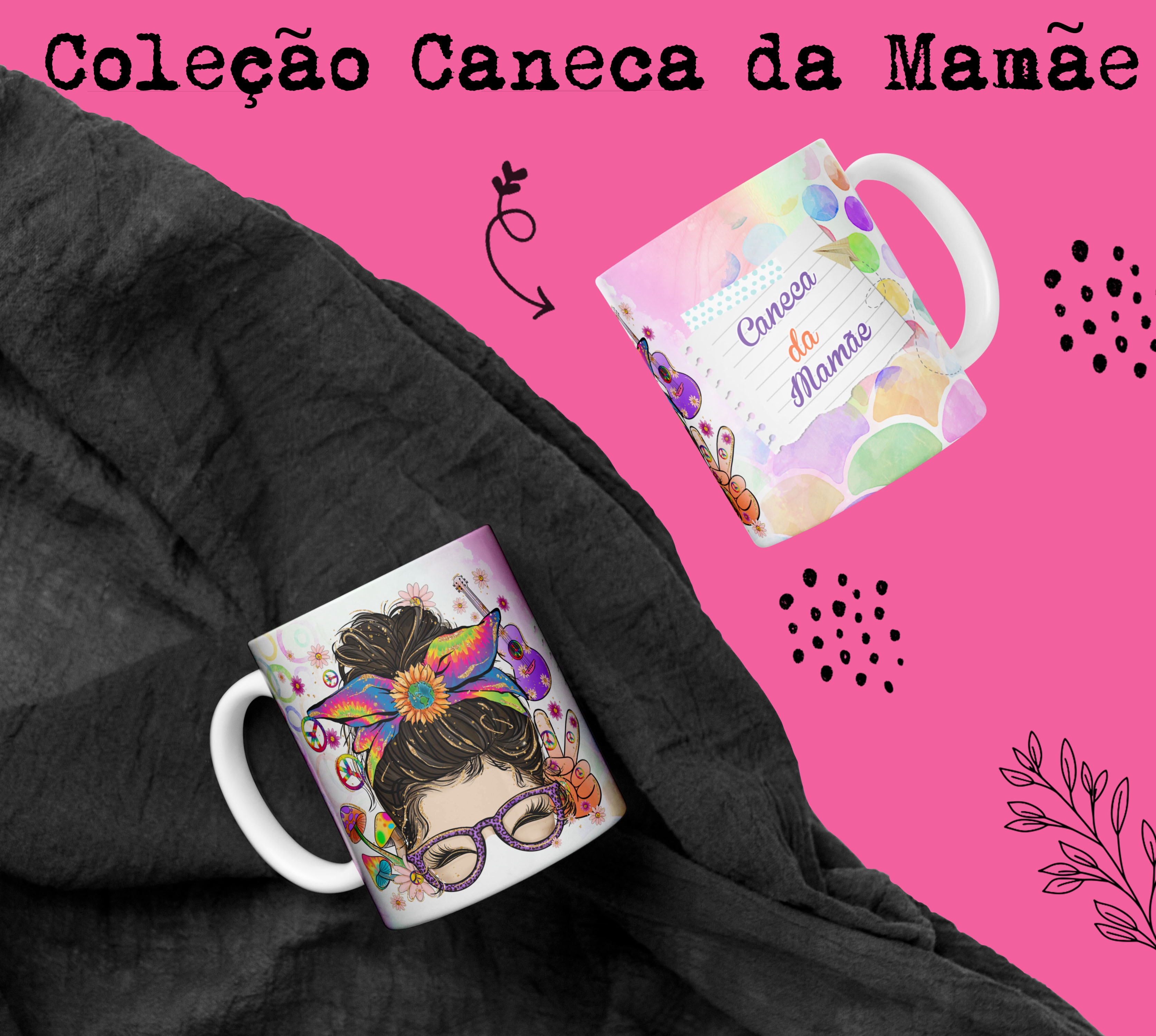 15 Artes Canecas Dia das Mãe Arquivos em CorelDraw 8