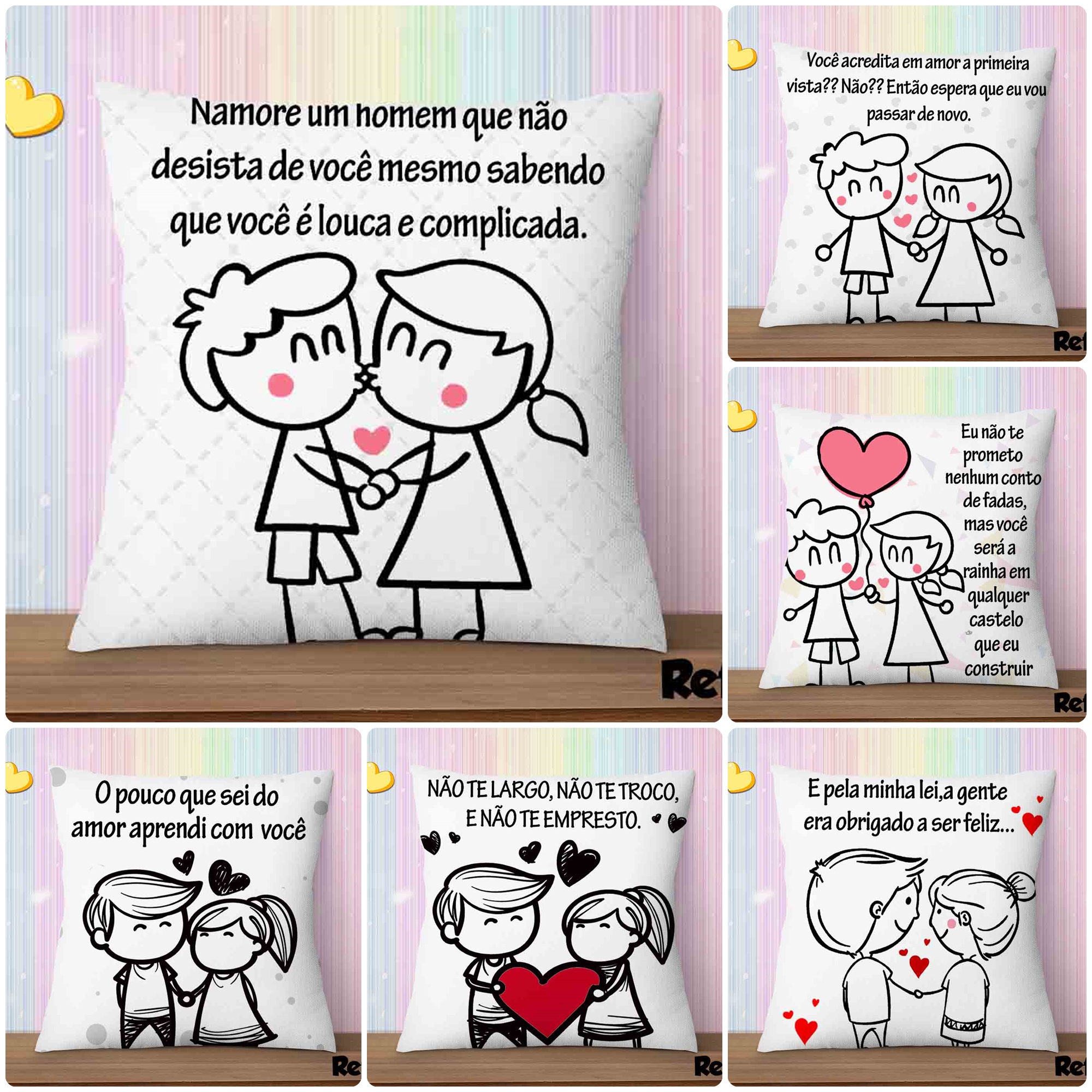 36 Artes Almofada Casal Dia dos Namorados Editável em Photoshop 3