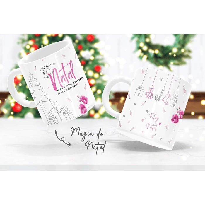 8 Arte para Caneca e Camisa Natal Minimalista em Corel Draw