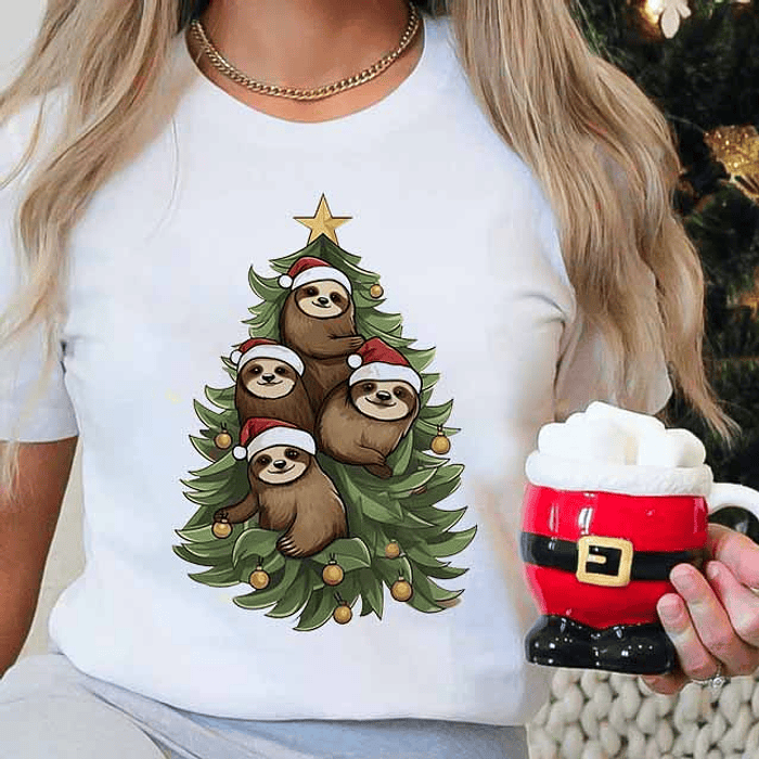 10 Arte para Camisa Natal das Preguiças em Corel Draw