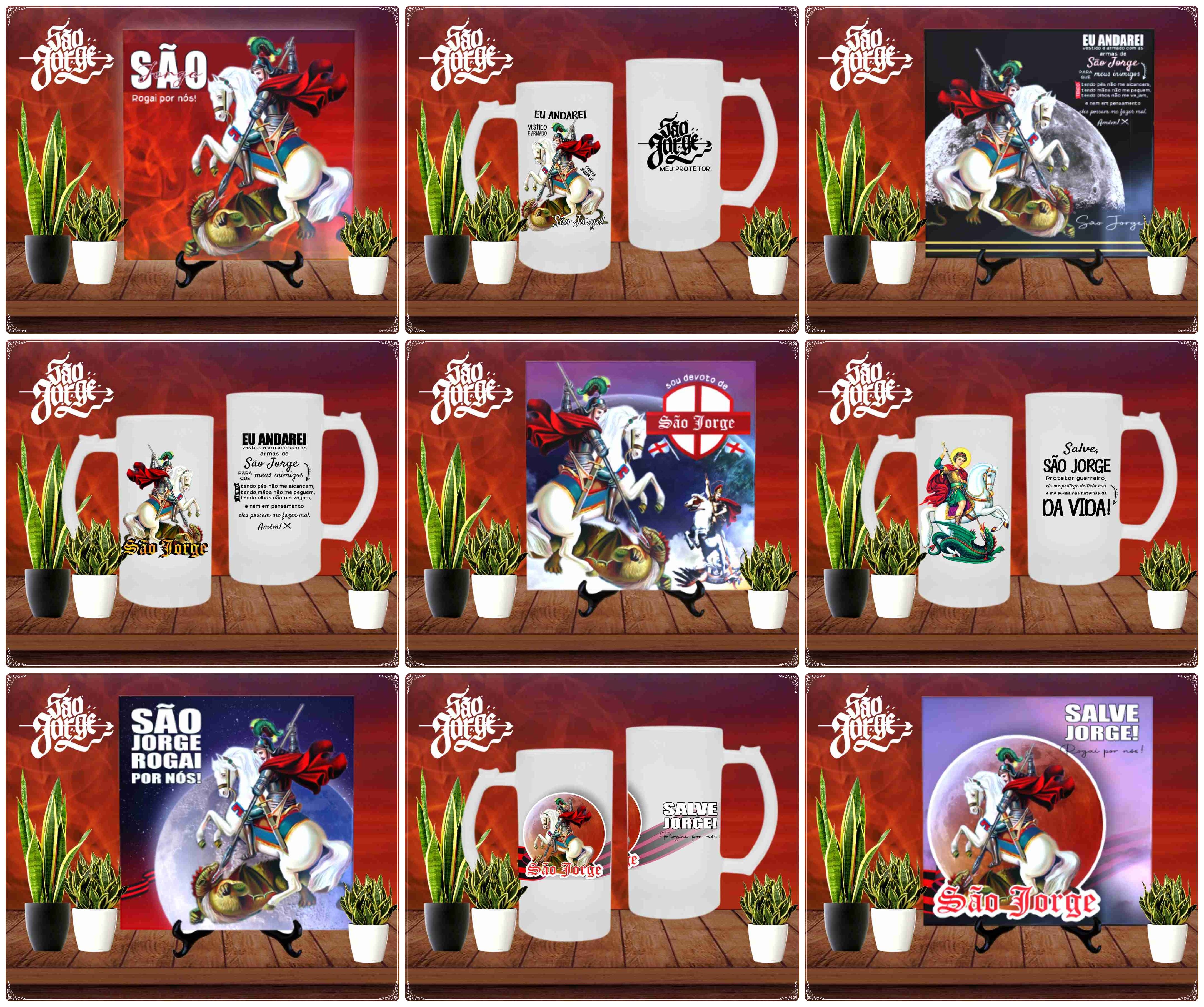43 Artes Canecas e Camisas São Jorge Arquivos em CorelDraw 3