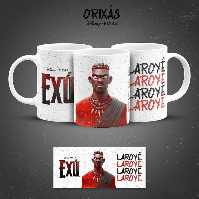 19 Artes para Caneca Orixás Pixar em Jpg