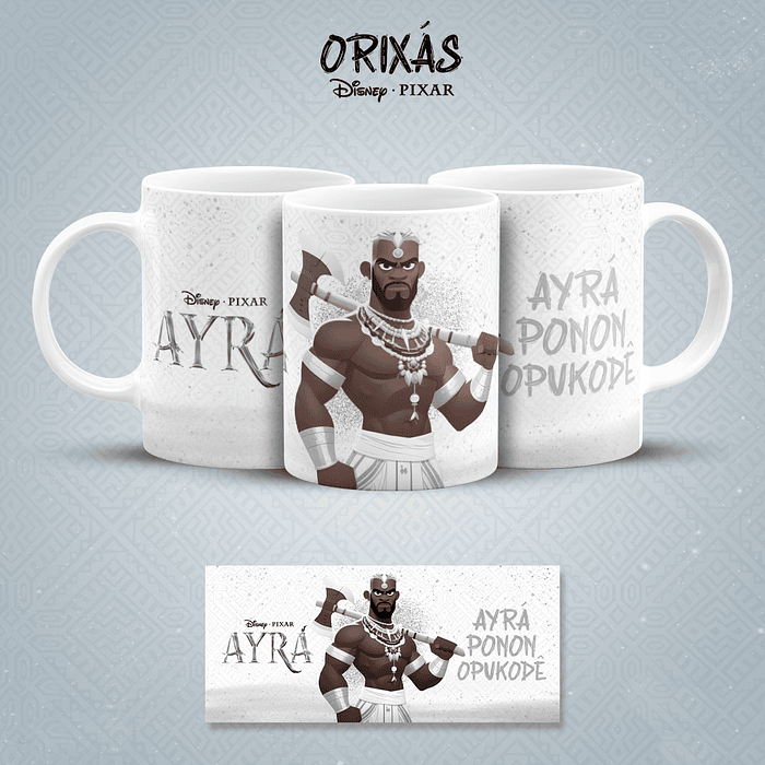 19 Artes para Caneca Orixás Pixar em Jpg