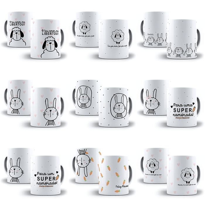 20 Artes para Caneca Páscoa em Jpg